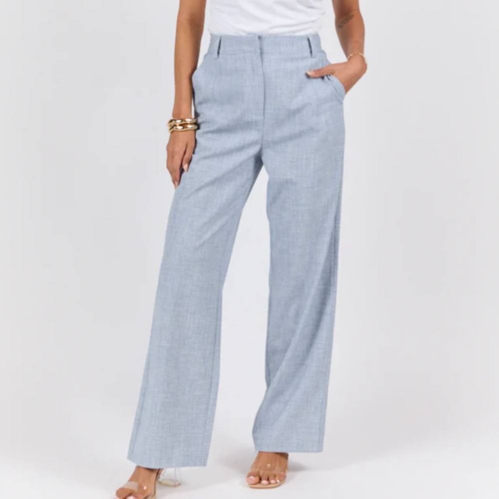PINK LILY Chambray Women Trousers